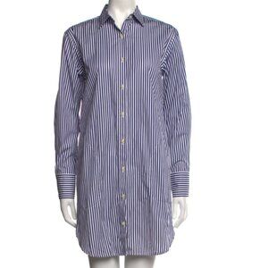 Kule Blue & White Shirtdress (Size L)